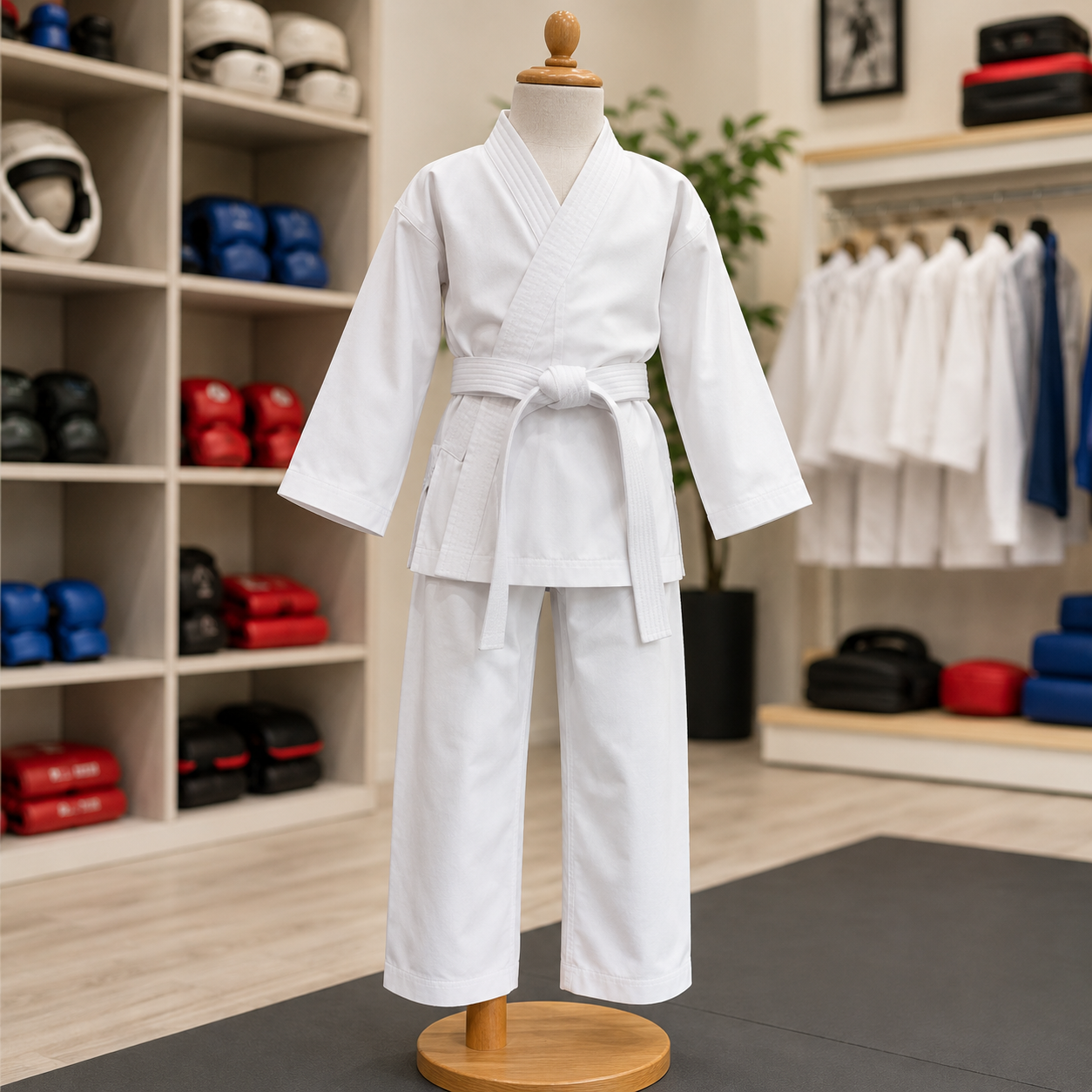 Premium White Beginner Karate Uniform for Kids and Teens
